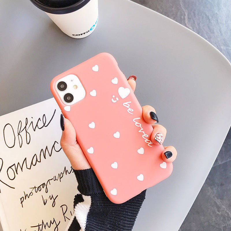 Love Heart Soft TPU iPhone Case – Cute & Colorful Back Cover for Multiple iPhone Models