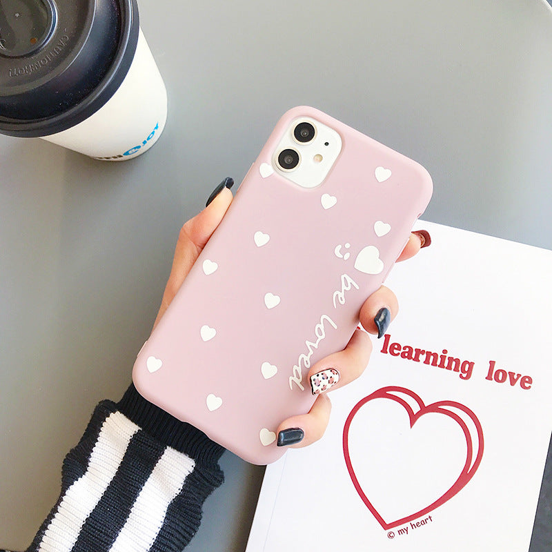 Love Heart Soft TPU iPhone Case – Cute & Colorful Back Cover for Multiple iPhone Models