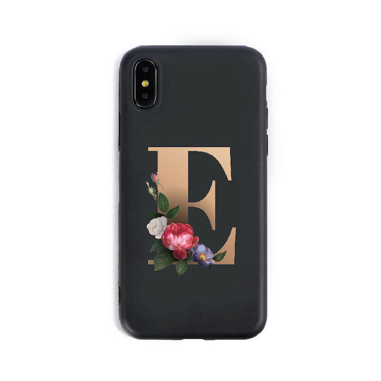 A–Z Alphabet Silicone Phone Case – Personalized TPU Back Cover for iPhone