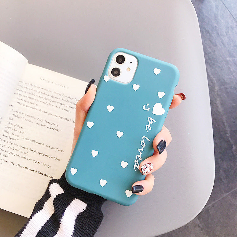 Love Heart Soft TPU iPhone Case – Cute & Colorful Back Cover for Multiple iPhone Models