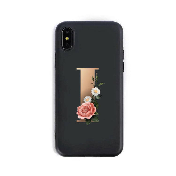 A–Z Alphabet Silicone Phone Case – Personalized TPU Back Cover for iPhone