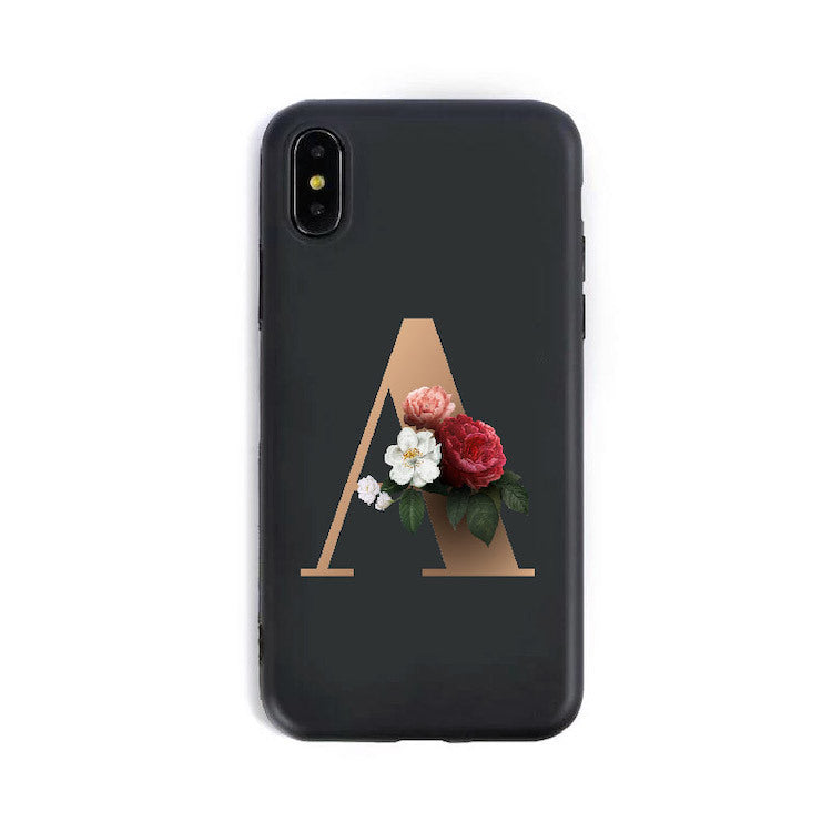 A–Z Alphabet Silicone Phone Case – Personalized TPU Back Cover for iPhone