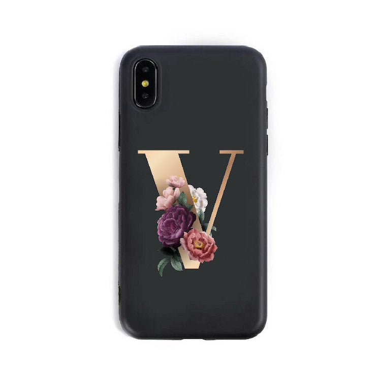 A–Z Alphabet Silicone Phone Case – Personalized TPU Back Cover for iPhone