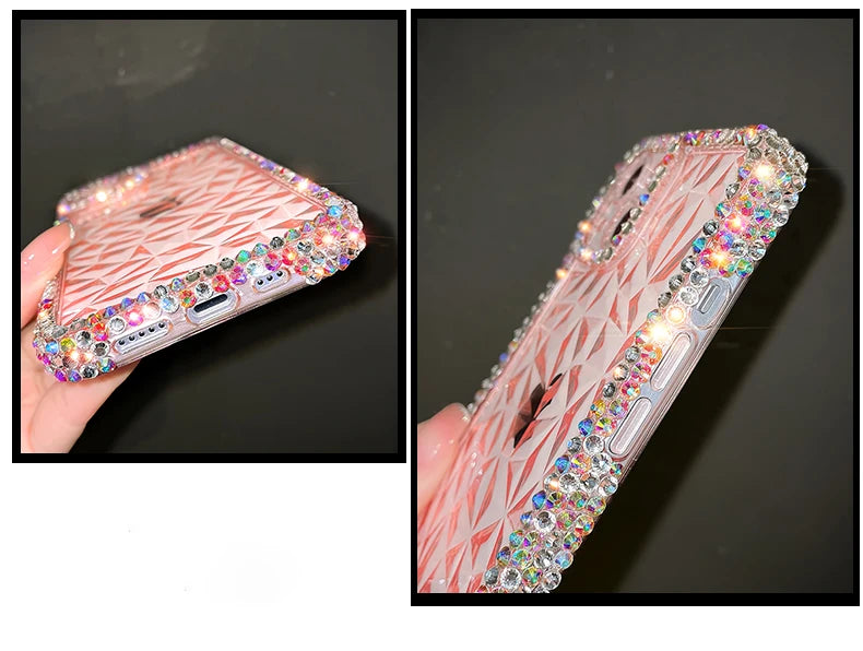 Diva Diamond Glitter Case For iPhone Bling Transparent Shockproof Soft TPU Cover
