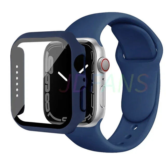 Apple Watch Band with Glass Case Strap Apple Watch 4 +