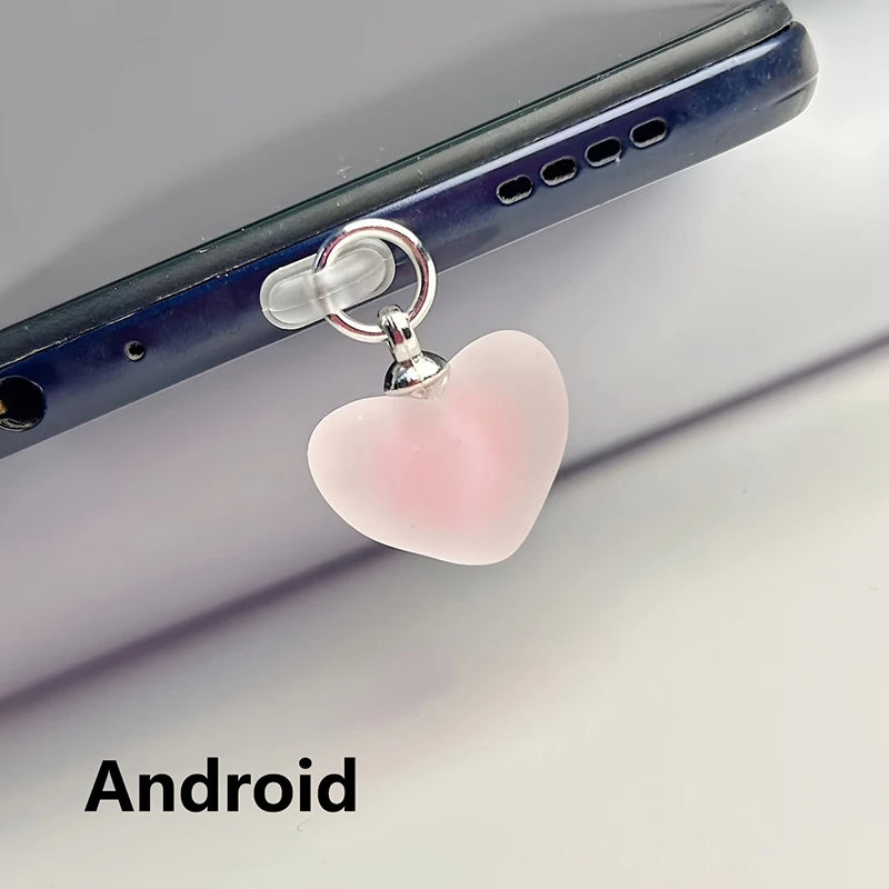Universal Heart Dust Plug for iPhone Type-C and Android