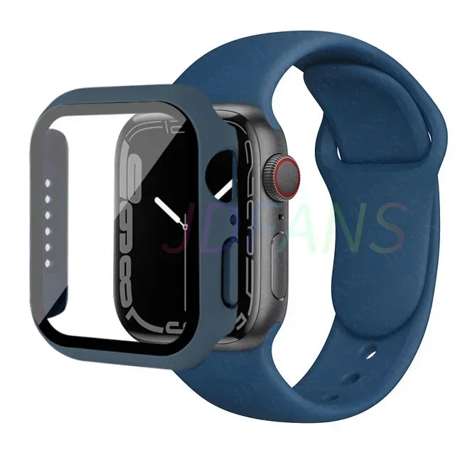 Apple Watch Band with Glass Case Strap Apple Watch 4 +