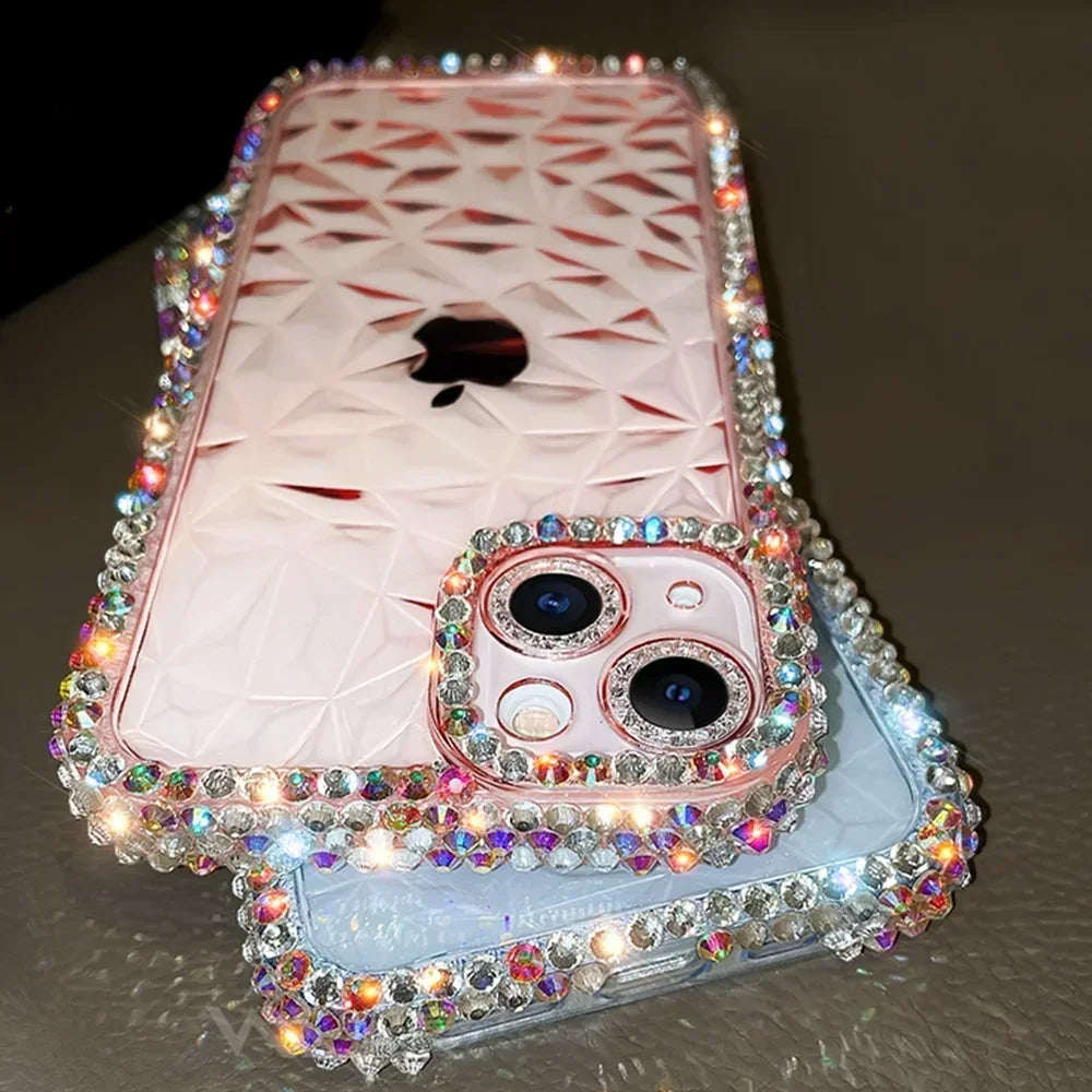 Diva Diamond Glitter Case For iPhone Bling Transparent Shockproof Soft TPU Cover