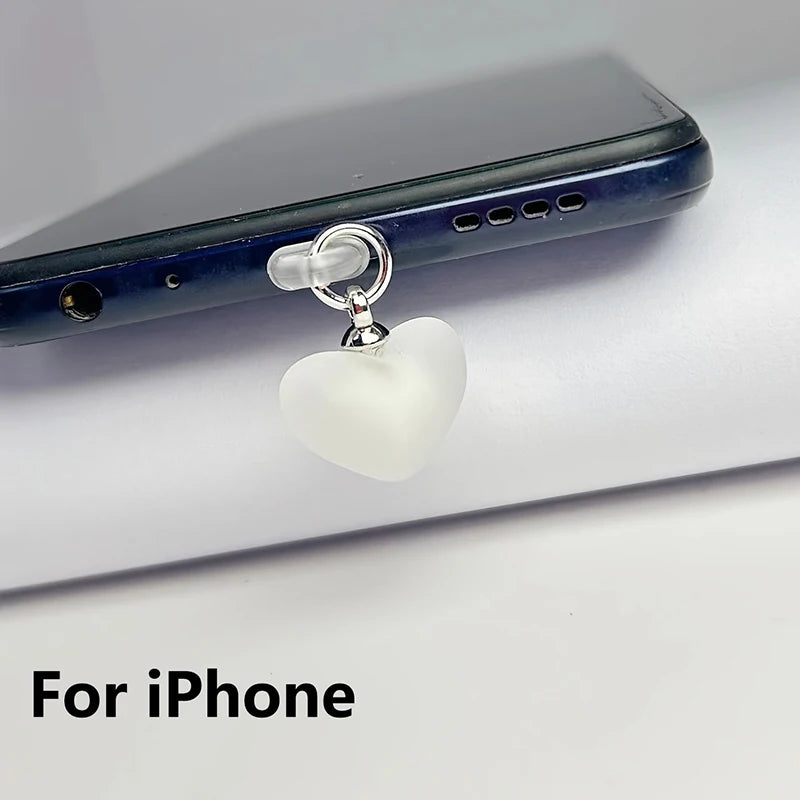 Universal Heart Dust Plug for iPhone Type-C and Android