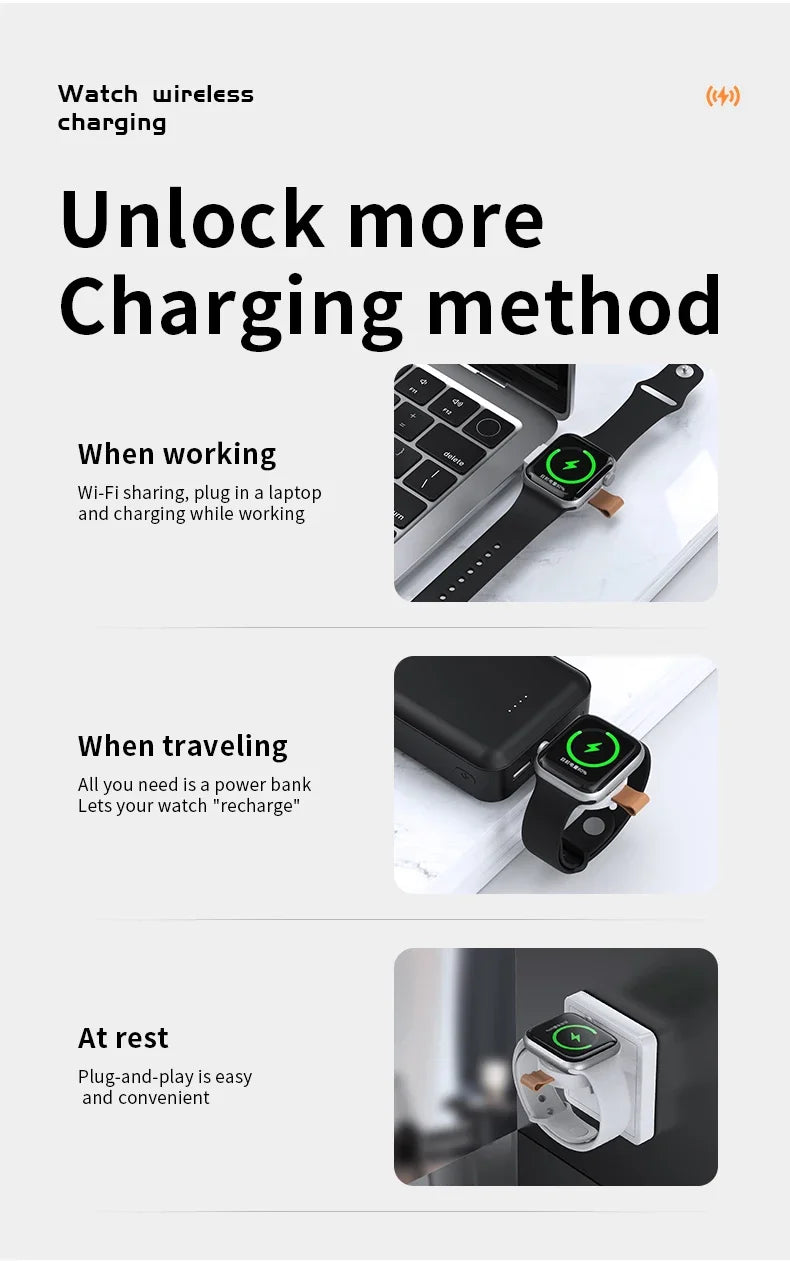 Magnetic Wireless Charging Stating For Apple Watch 3 +