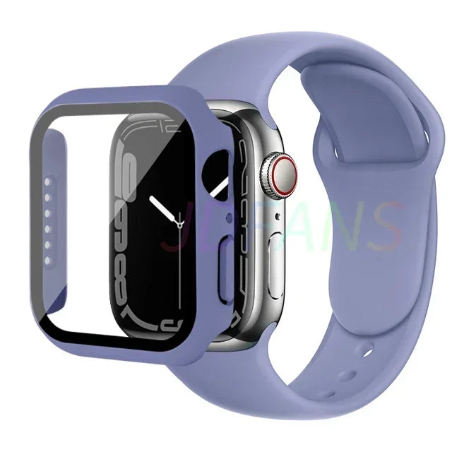 Apple Watch Band with Glass Case Strap Apple Watch 4 +