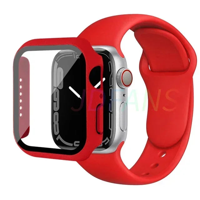Apple Watch Band with Glass Case Strap Apple Watch 4 +