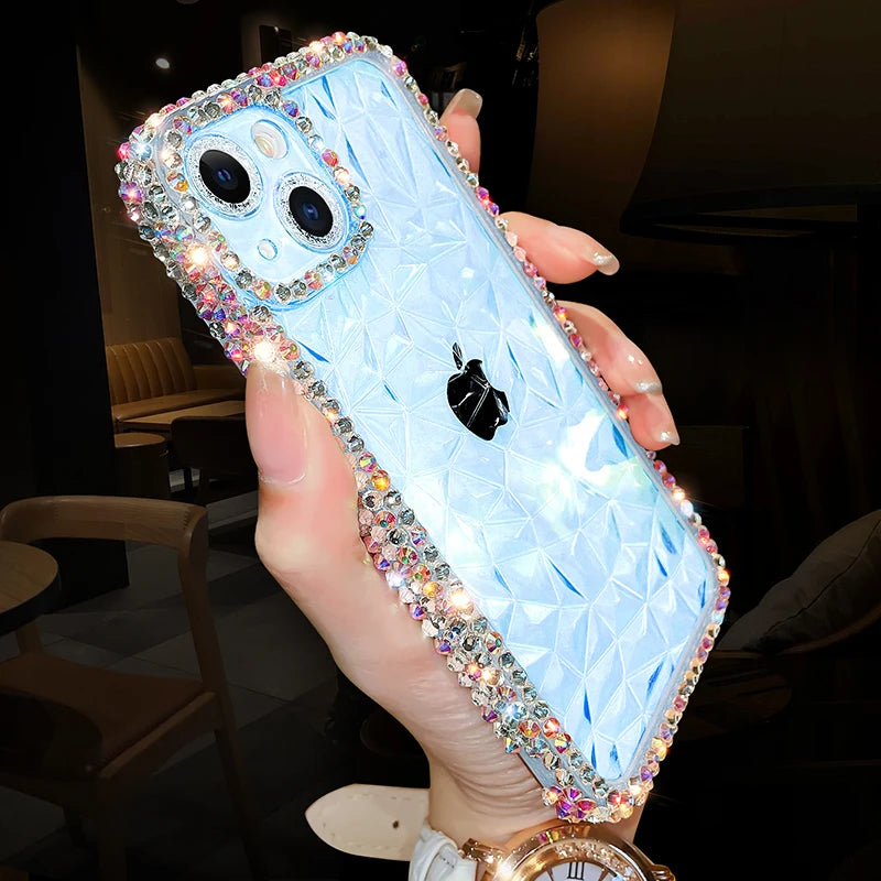 Diva Diamond Glitter Case For iPhone Bling Transparent Shockproof Soft TPU Cover