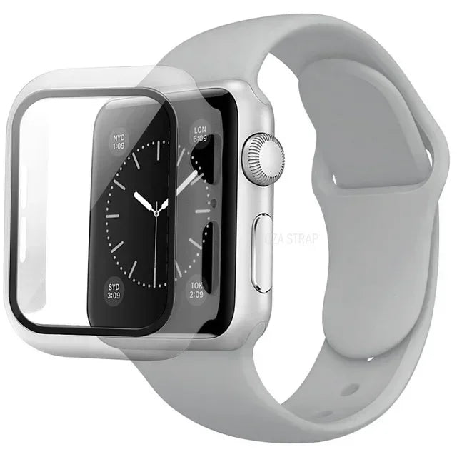 Apple Watch Band with Glass Case Strap Apple Watch 4 +