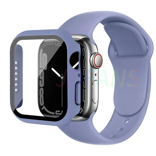 Apple Watch Band with Glass Case Strap Apple Watch 4 +