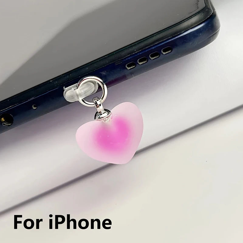 Universal Heart Dust Plug for iPhone Type-C and Android