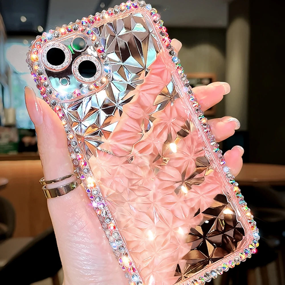 Diva Diamond Glitter Case For iPhone Bling Transparent Shockproof Soft TPU Cover