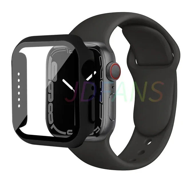 Apple Watch Band with Glass Case Strap Apple Watch 4 +