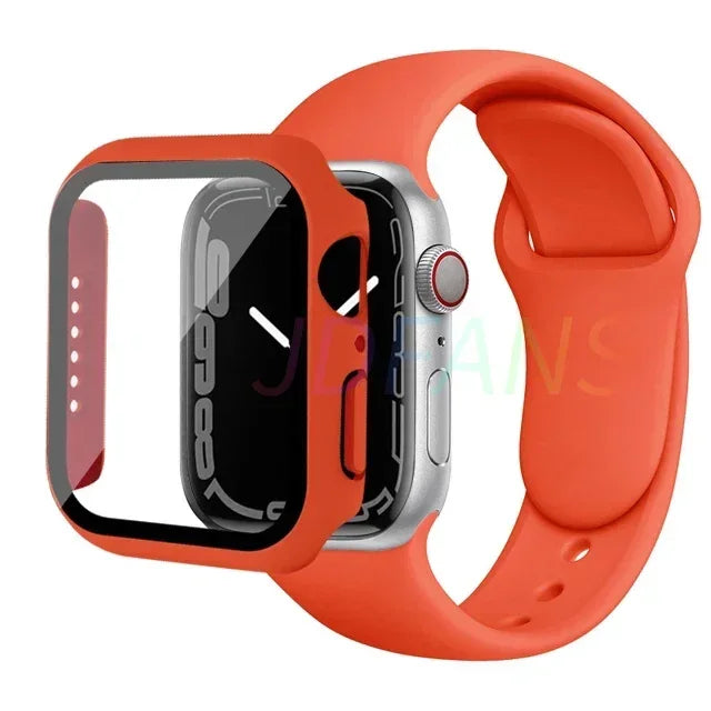 Apple Watch Band with Glass Case Strap Apple Watch 4 +