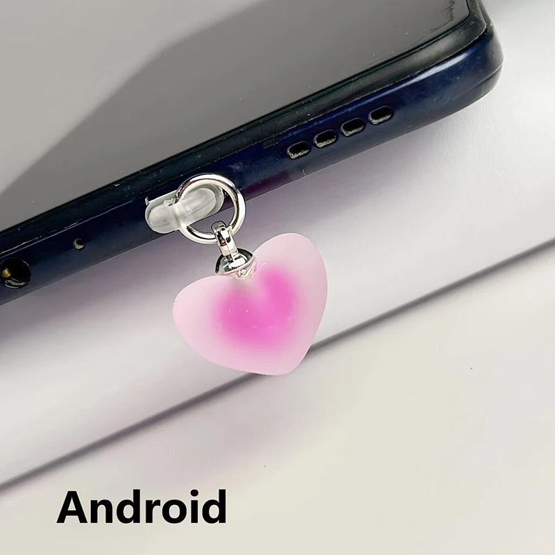 Universal Heart Dust Plug for iPhone Type-C and Android