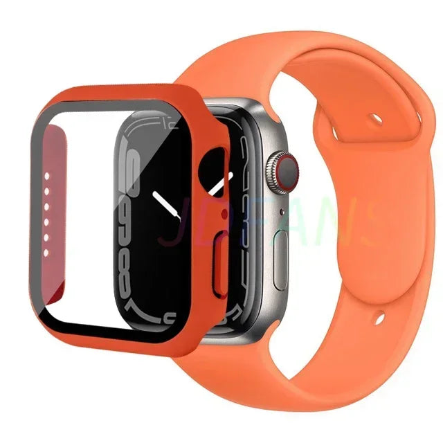 Apple Watch Band with Glass Case Strap Apple Watch 4 +