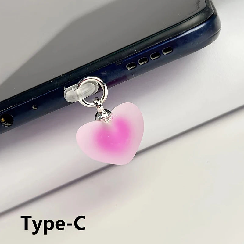 Universal Heart Dust Plug for iPhone Type-C and Android