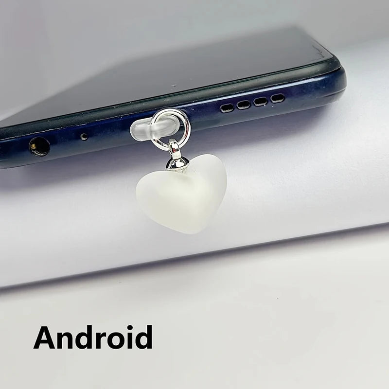 Universal Heart Dust Plug for iPhone Type-C and Android