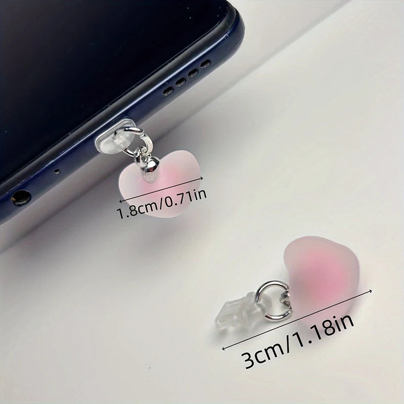 Universal Heart Dust Plug for iPhone Type-C and Android