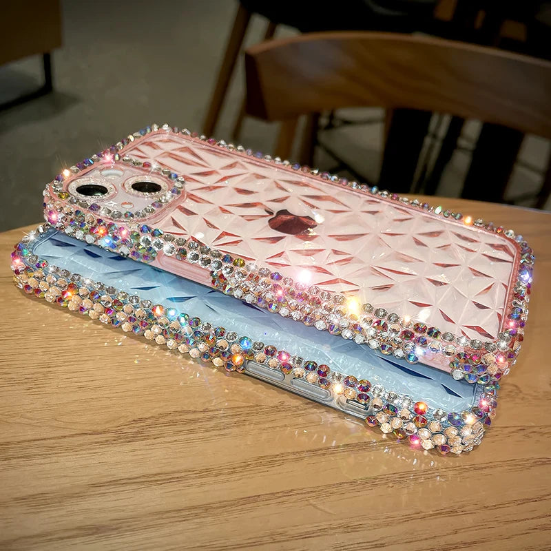 Diva Diamond Glitter Case For iPhone Bling Transparent Shockproof Soft TPU Cover