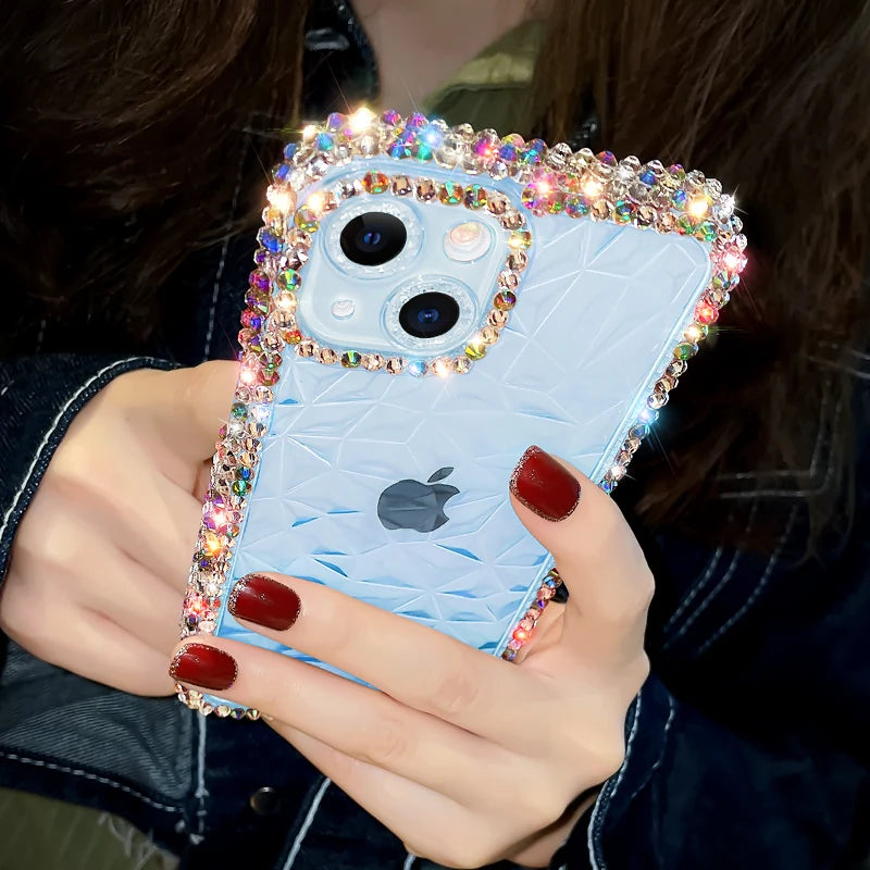 Diva Diamond Glitter Case For iPhone Bling Transparent Shockproof Soft TPU Cover