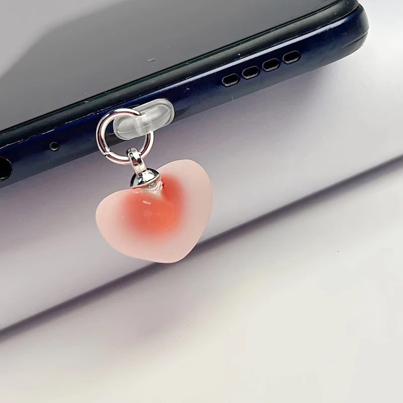 Universal Heart Dust Plug for iPhone Type-C and Android