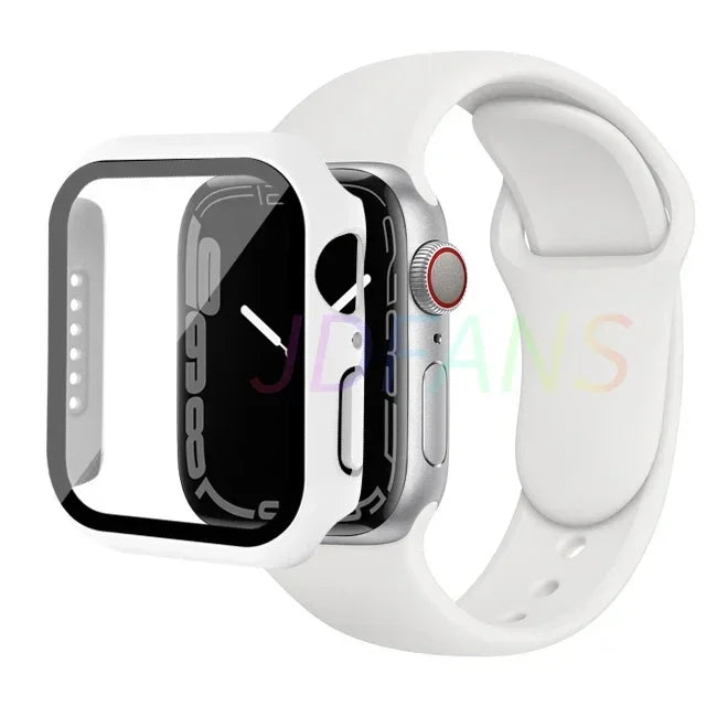 Apple Watch Band with Glass Case Strap Apple Watch 4 +