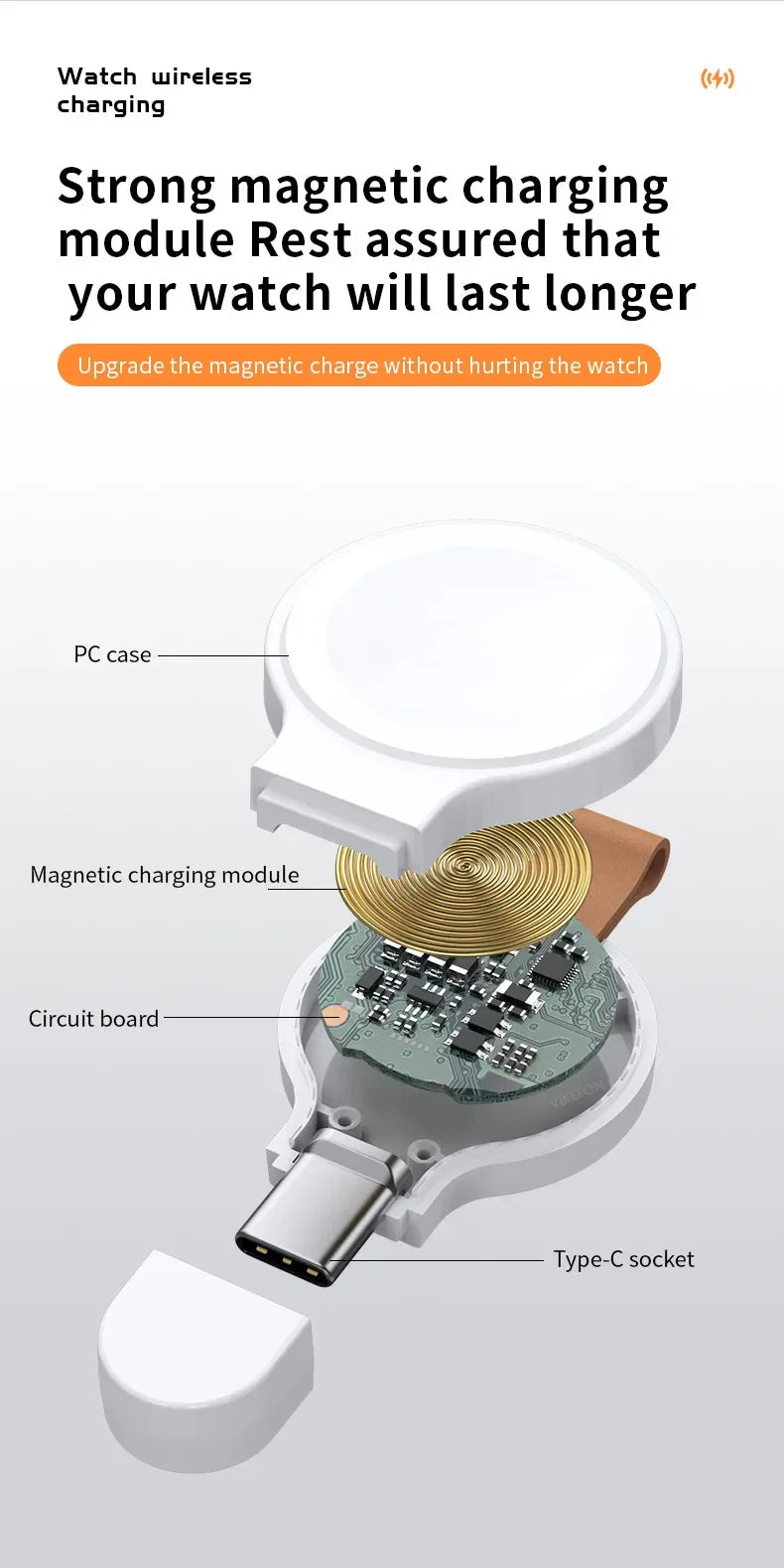 Magnetic Wireless Charging Stating For Apple Watch 3 +
