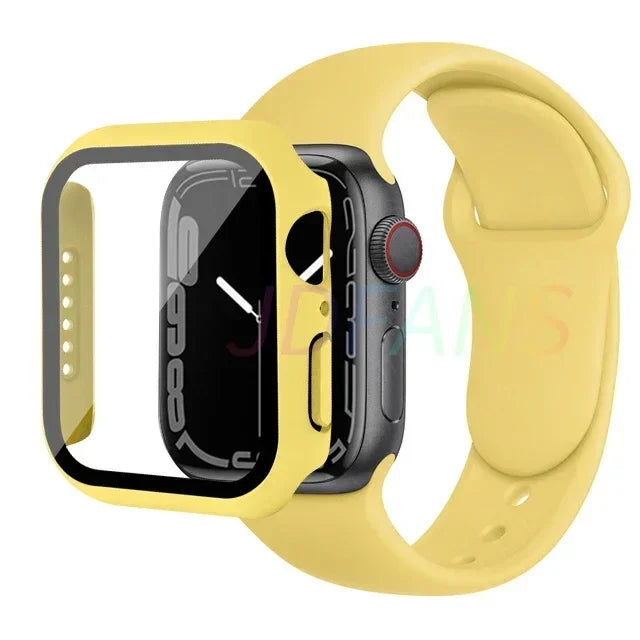 Apple Watch Band with Glass Case Strap Apple Watch 4 +