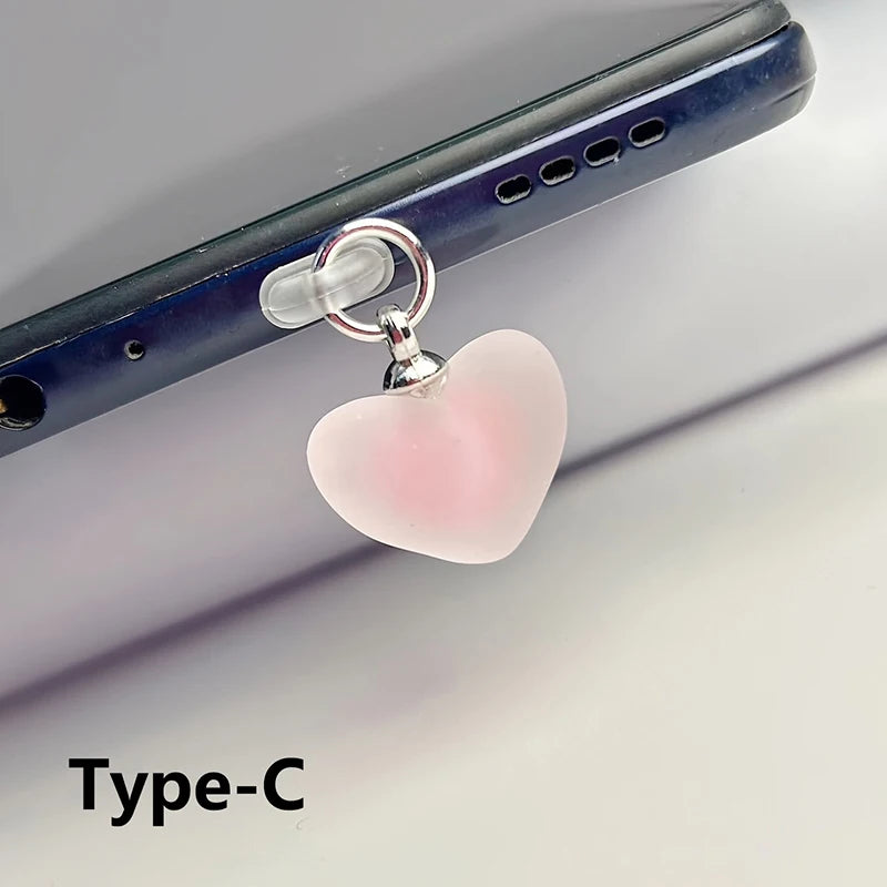 Universal Heart Dust Plug for iPhone Type-C and Android