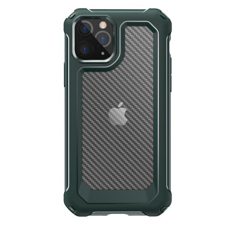 Carbon Fiber Transparent Shockproof Case – Anti-Drop TPU+PC Protective Cover