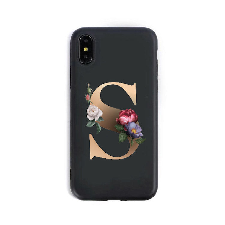 A–Z Alphabet Silicone Phone Case – Personalized TPU Back Cover for iPhone