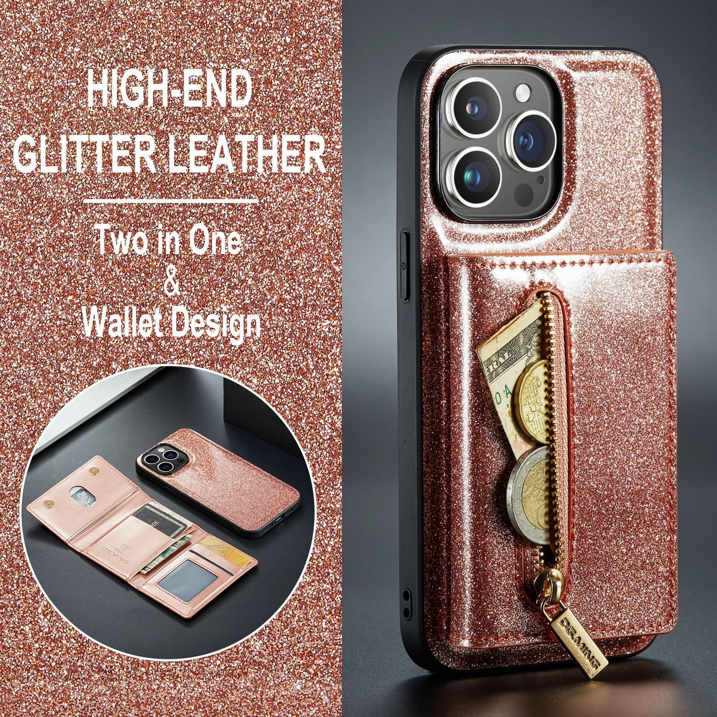 Luxury Magnetic Leather Card Holder Phone Case – Shockproof, Stand & Magnetic Suction for iPhone