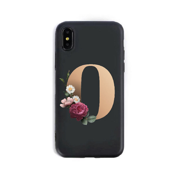 A–Z Alphabet Silicone Phone Case – Personalized TPU Back Cover for iPhone