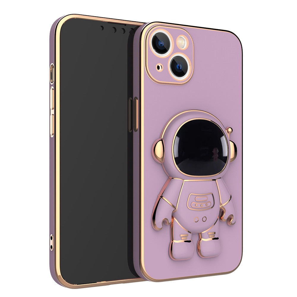 Outer Space Man Astronaut iPhone Case with Phone Holder for iPhone