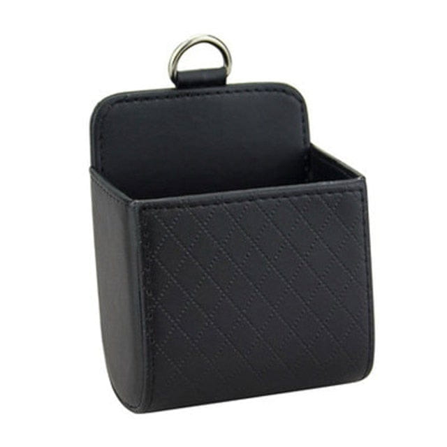 KISSCASE Chic PU Leather Air Vent Outlet Storage Bag Box Mobile Phone Case Under 6“ Inch Universal Hanging Box Car Accessories freeshipping - Best iPhone Cases Accessories