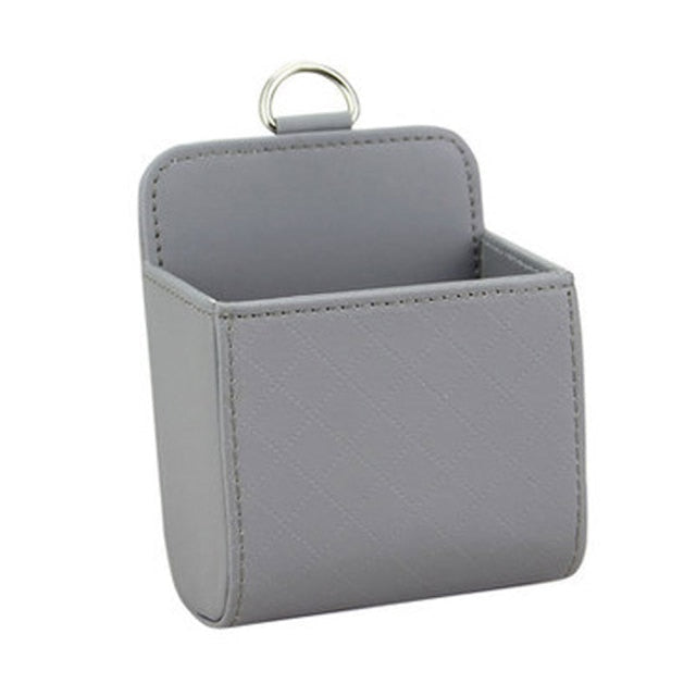 KISSCASE Chic PU Leather Air Vent Outlet Storage Bag Box Mobile Phone Case Under 6“ Inch Universal Hanging Box Car Accessories freeshipping - Best iPhone Cases Accessories