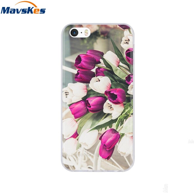 Silicone Phone Case for iPhone 5s Cases for iPhone 7 8 Cover Soft Print Cartoon Tpu Back Cover for Iphone 8 se 5 5s Pop Shell freeshipping - Best iPhone Cases Accessories