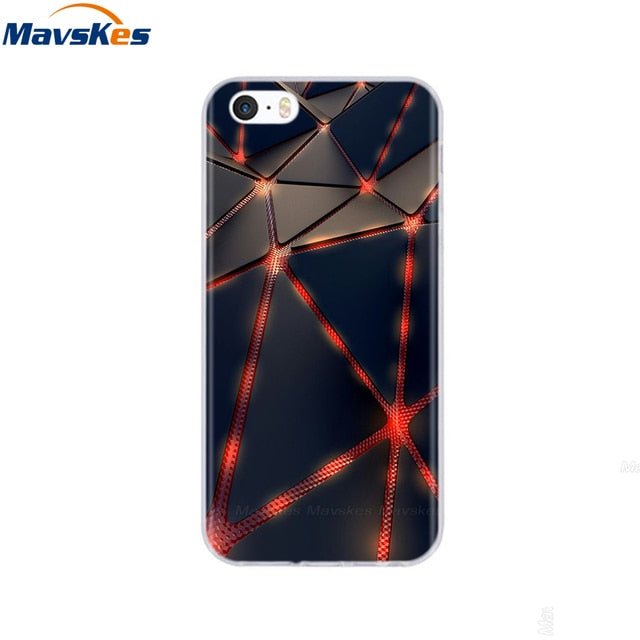 Silicone Phone Case for iPhone 5s Cases for iPhone 7 8 Cover Soft Print Cartoon Tpu Back Cover for Iphone 8 se 5 5s Pop Shell freeshipping - Best iPhone Cases Accessories