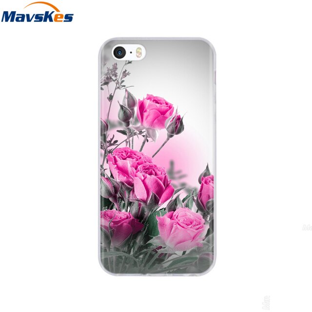 Silicone Phone Case for iPhone 5s Cases for iPhone 7 8 Cover Soft Print Cartoon Tpu Back Cover for Iphone 8 se 5 5s Pop Shell freeshipping - Best iPhone Cases Accessories