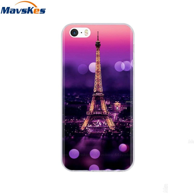 Silicone Phone Case for iPhone 5s Cases for iPhone 7 8 Cover Soft Print Cartoon Tpu Back Cover for Iphone 8 se 5 5s Pop Shell freeshipping - Best iPhone Cases Accessories