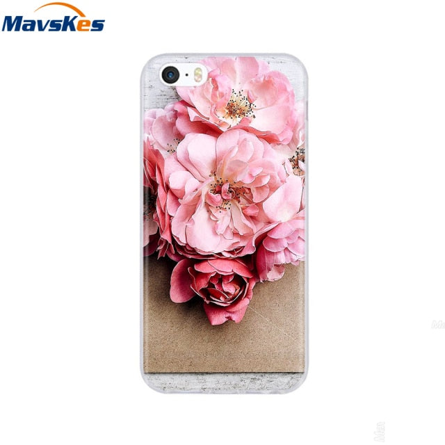 Silicone Phone Case for iPhone 5s Cases for iPhone 7 8 Cover Soft Print Cartoon Tpu Back Cover for Iphone 8 se 5 5s Pop Shell freeshipping - Best iPhone Cases Accessories