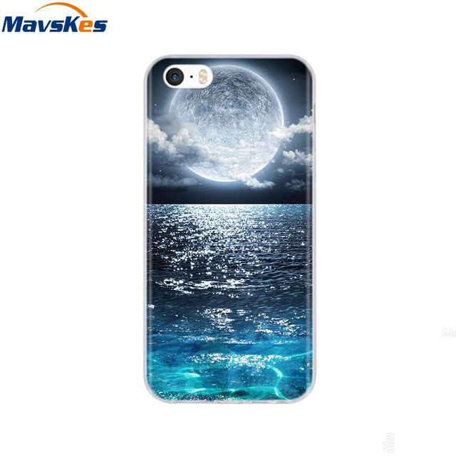 Silicone Phone Case for iPhone 5s Cases for iPhone 7 8 Cover Soft Print Cartoon Tpu Back Cover for Iphone 8 se 5 5s Pop Shell freeshipping - Best iPhone Cases Accessories
