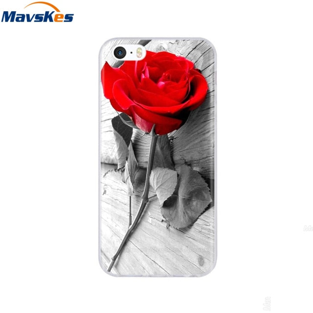 Silicone Phone Case for iPhone 5s Cases for iPhone 7 8 Cover Soft Print Cartoon Tpu Back Cover for Iphone 8 se 5 5s Pop Shell freeshipping - Best iPhone Cases Accessories