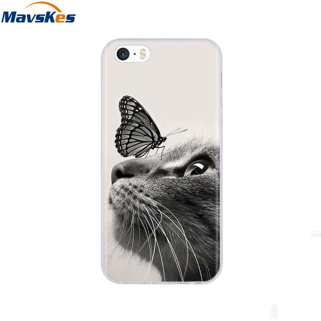 Silicone Phone Case for iPhone 5s Cases for iPhone 7 8 Cover Soft Print Cartoon Tpu Back Cover for Iphone 8 se 5 5s Pop Shell freeshipping - Best iPhone Cases Accessories